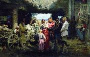 llya Yefimovich Repin Seeing off a recruit oil painting picture wholesale